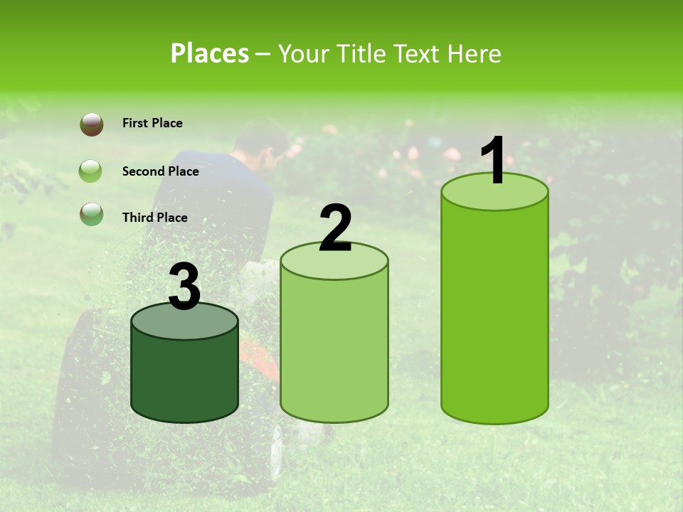 Mowing Cutter Red PowerPoint Template