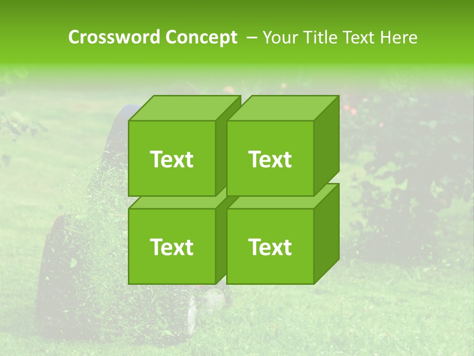 Mowing Cutter Red PowerPoint Template