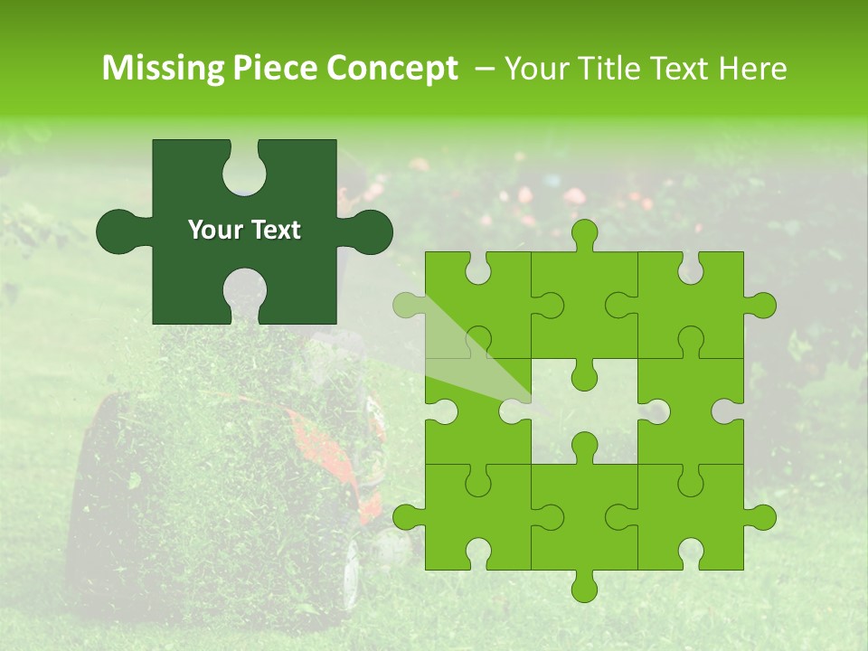 Mowing Cutter Red PowerPoint Template