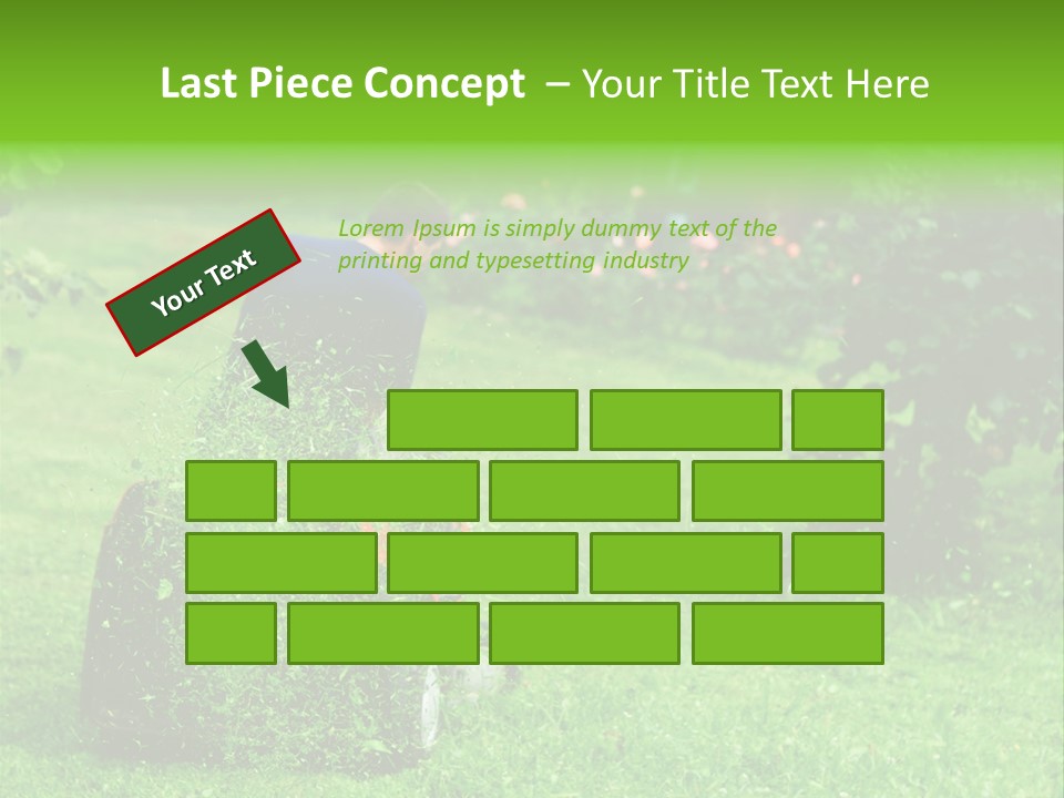 Mowing Cutter Red PowerPoint Template