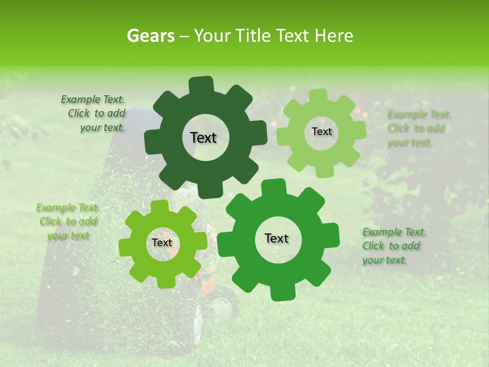 Mowing Cutter Red PowerPoint Template