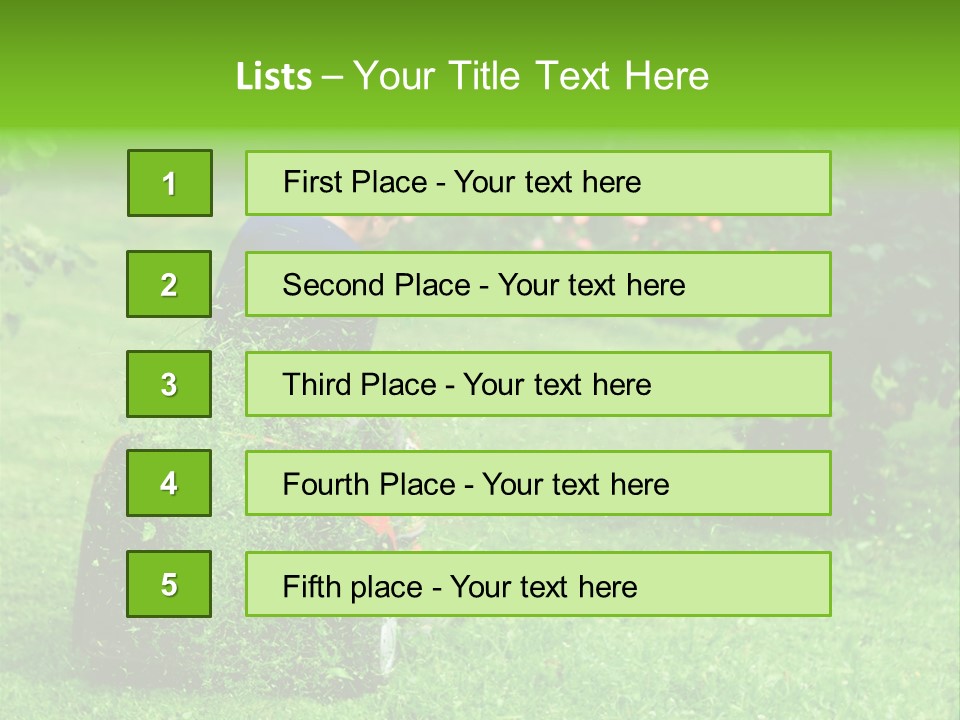 Mowing Cutter Red PowerPoint Template