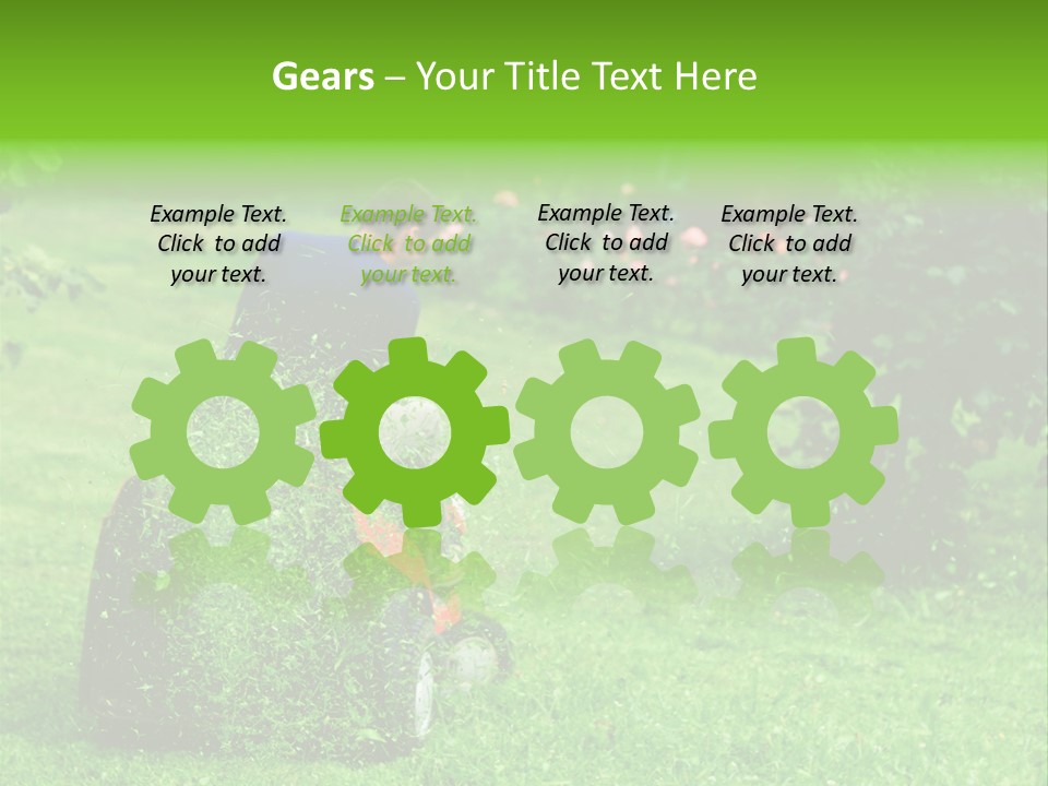 Mowing Cutter Red PowerPoint Template