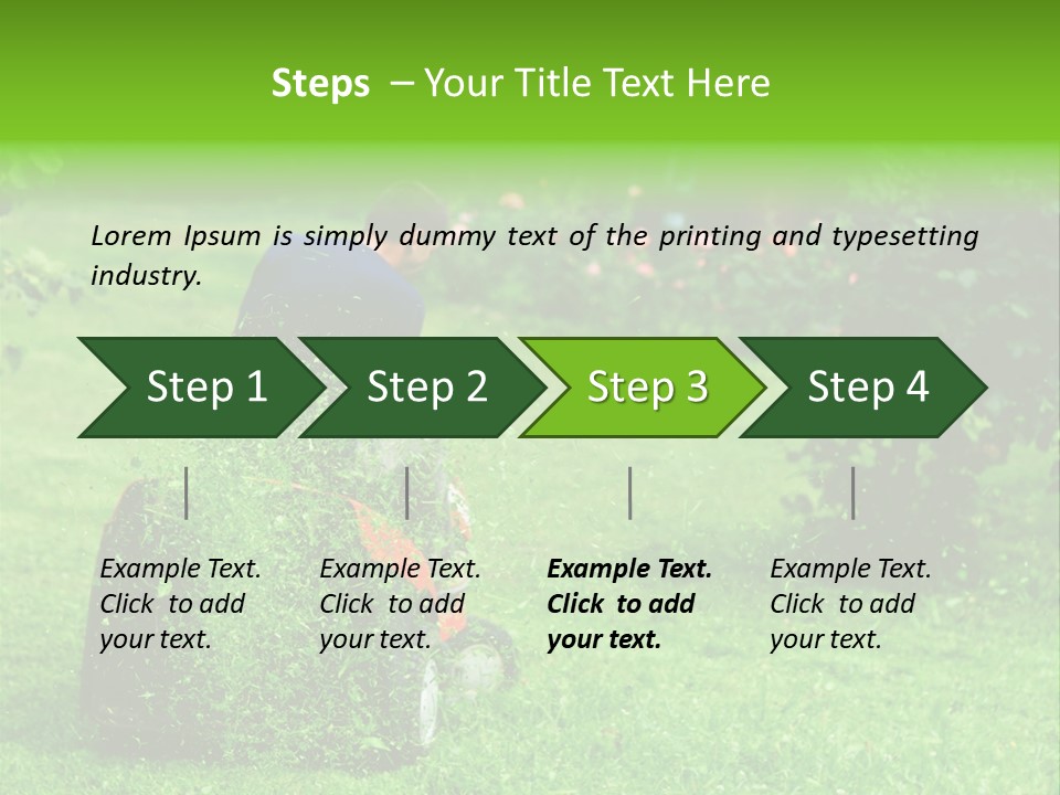 Mowing Cutter Red PowerPoint Template