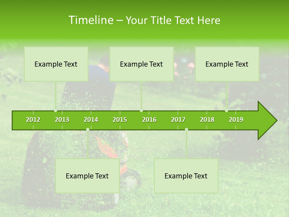 Mowing Cutter Red PowerPoint Template