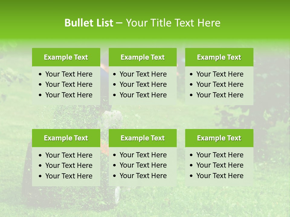 Mowing Cutter Red PowerPoint Template
