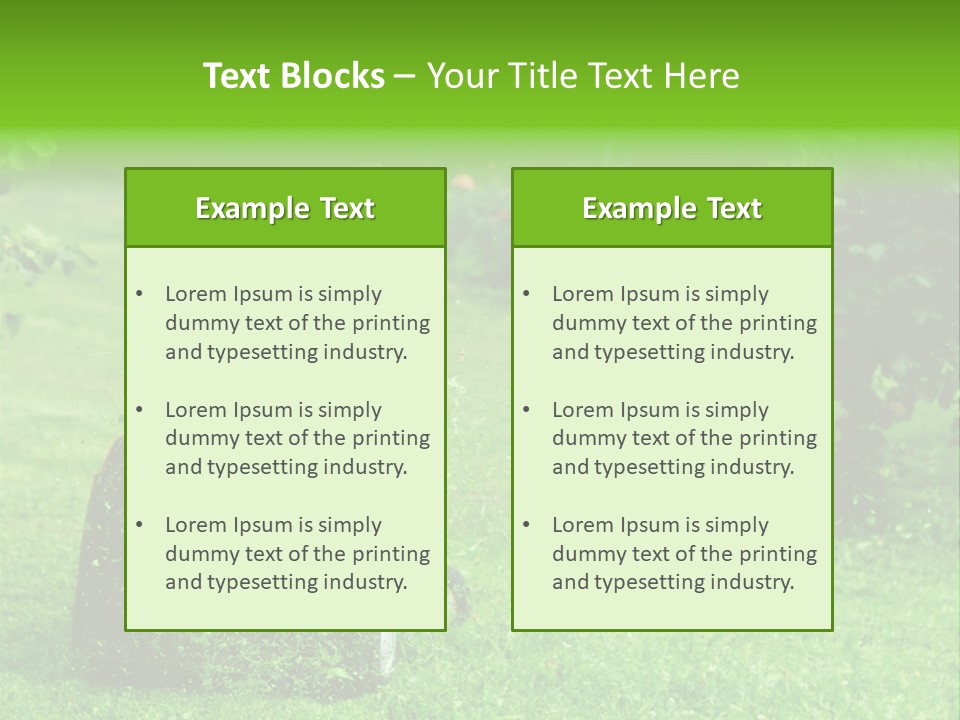 Mowing Cutter Red PowerPoint Template