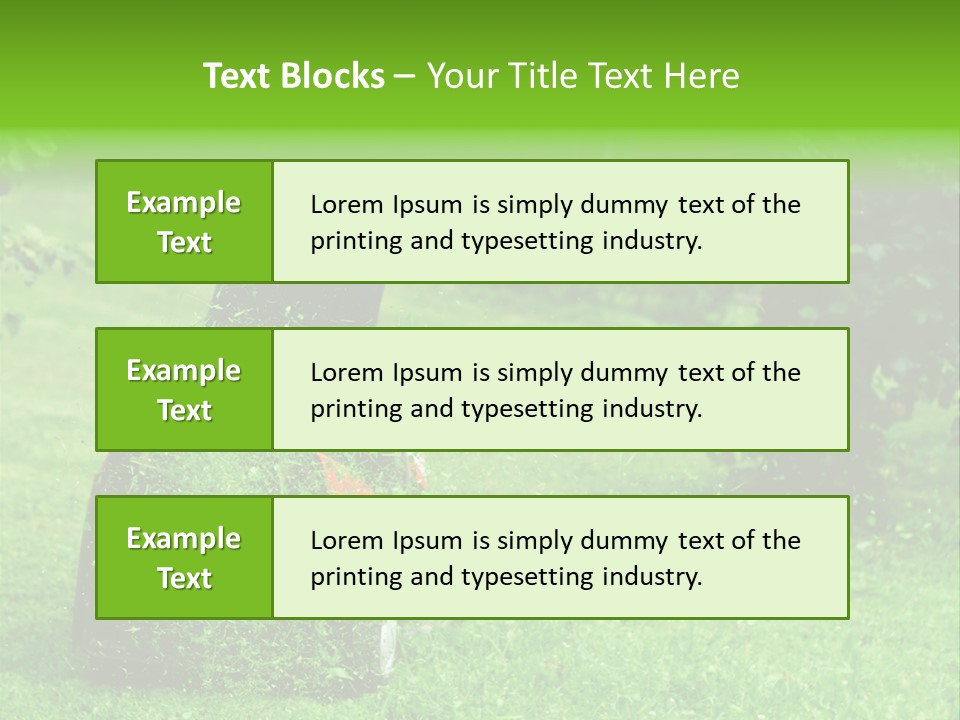 Mowing Cutter Red PowerPoint Template
