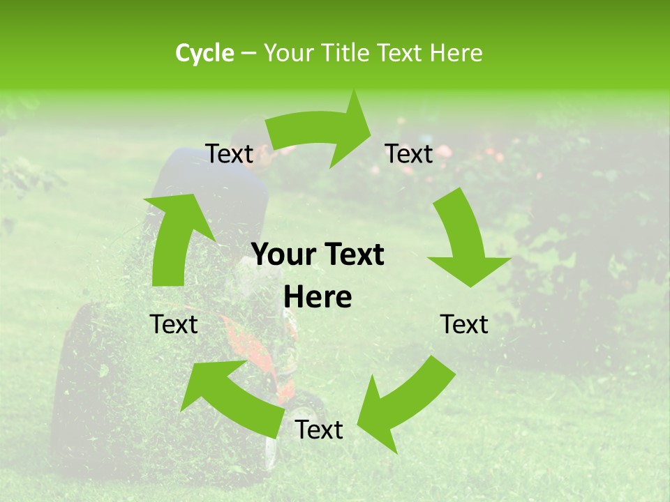 Mowing Cutter Red PowerPoint Template