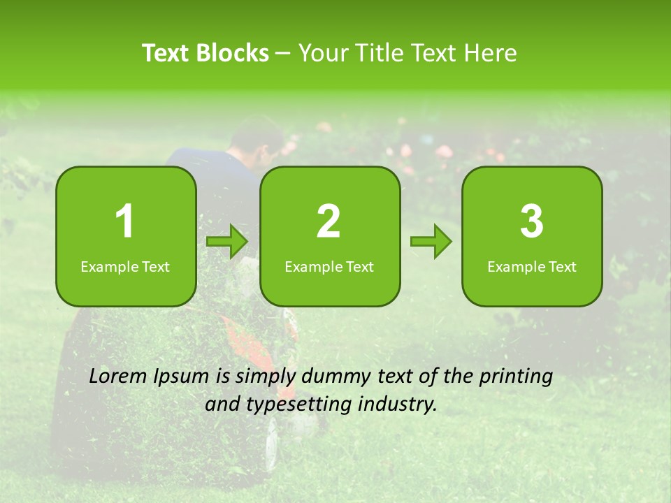 Mowing Cutter Red PowerPoint Template