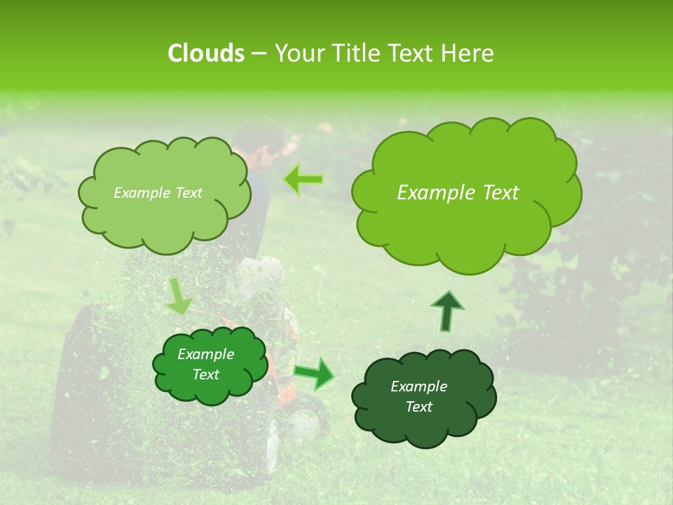 Mowing Cutter Red PowerPoint Template