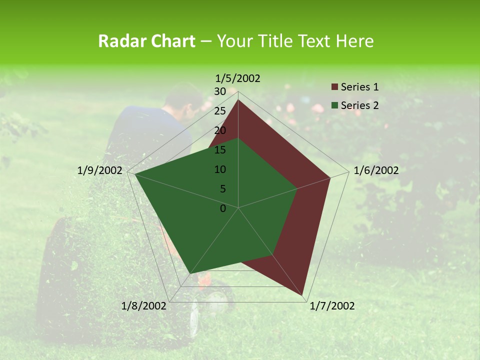 Mowing Cutter Red PowerPoint Template