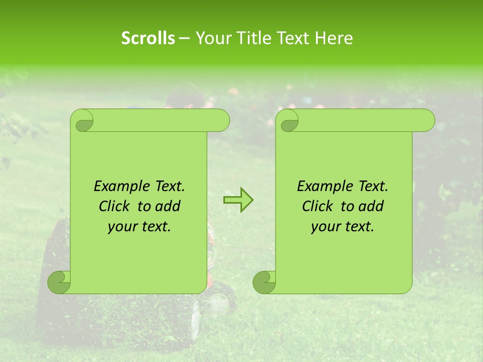 Mowing Cutter Red PowerPoint Template
