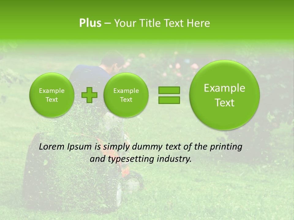 Mowing Cutter Red PowerPoint Template