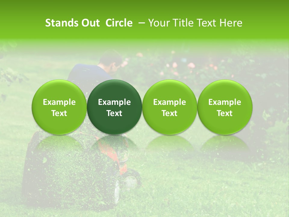 Mowing Cutter Red PowerPoint Template