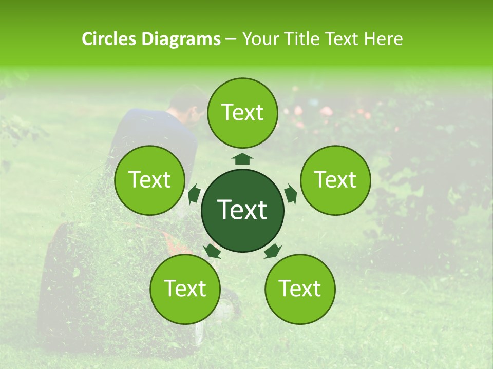 Mowing Cutter Red PowerPoint Template