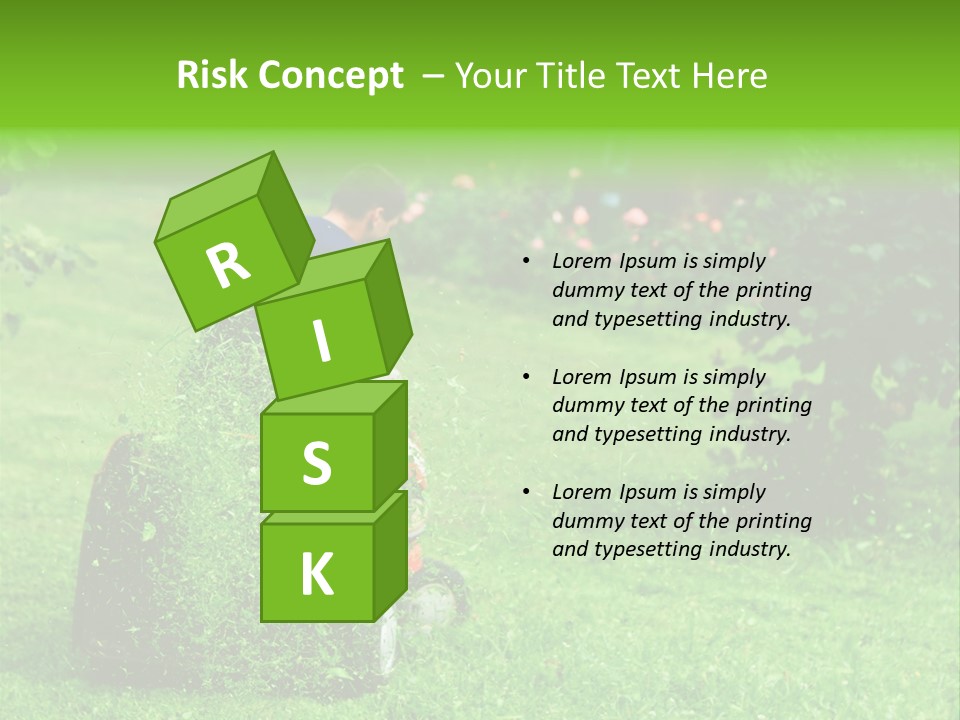 Mowing Cutter Red PowerPoint Template