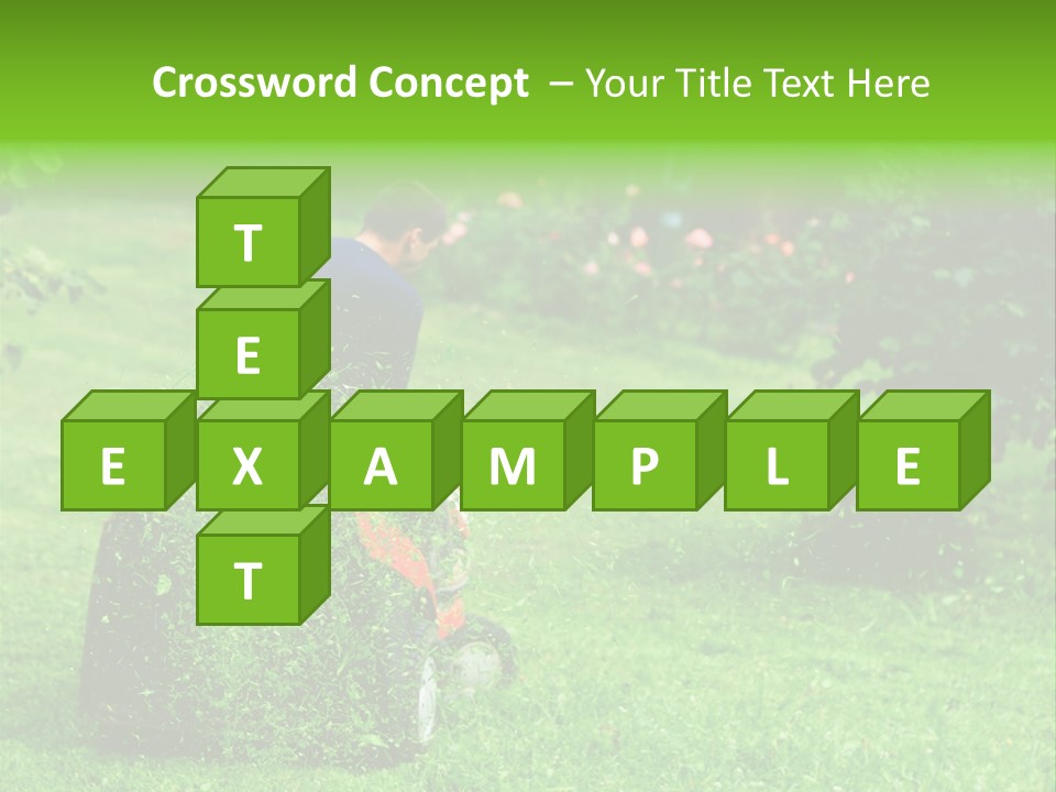 Mowing Cutter Red PowerPoint Template