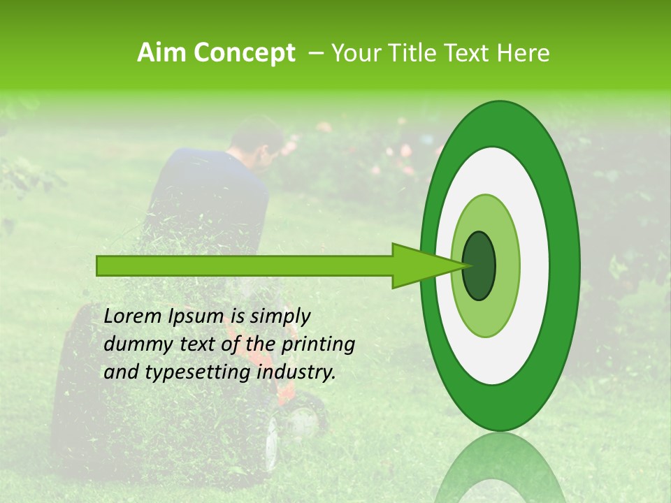 Mowing Cutter Red PowerPoint Template