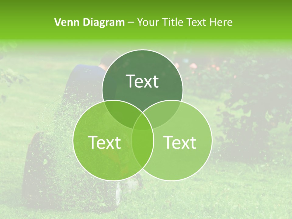 Mowing Cutter Red PowerPoint Template