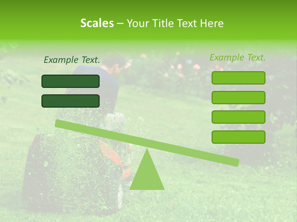 Mowing Cutter Red PowerPoint Template