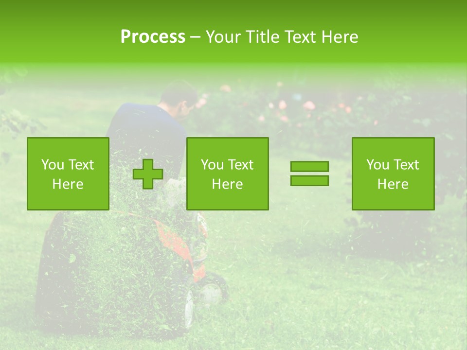 Mowing Cutter Red PowerPoint Template