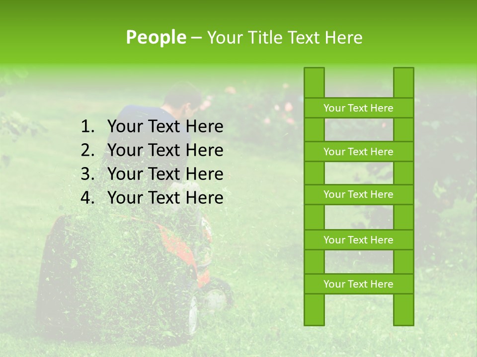 Mowing Cutter Red PowerPoint Template