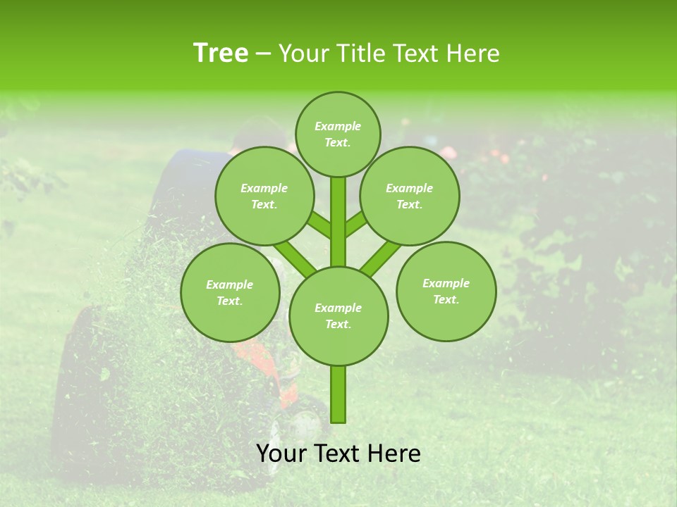 Mowing Cutter Red PowerPoint Template