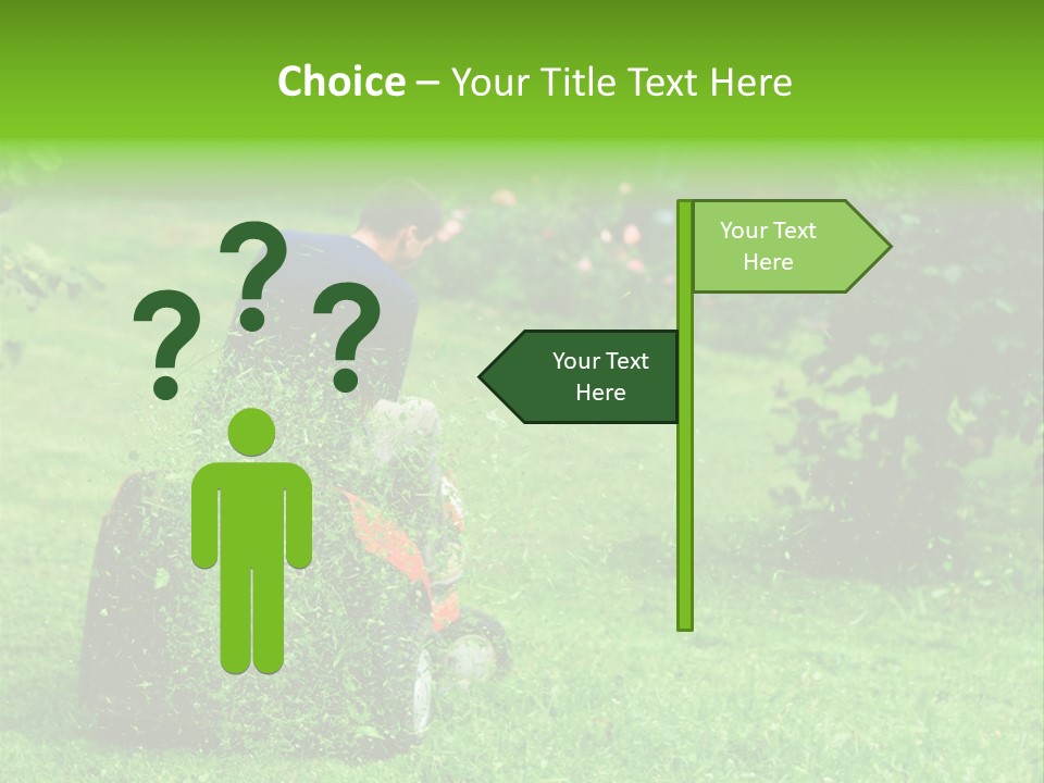 Mowing Cutter Red PowerPoint Template