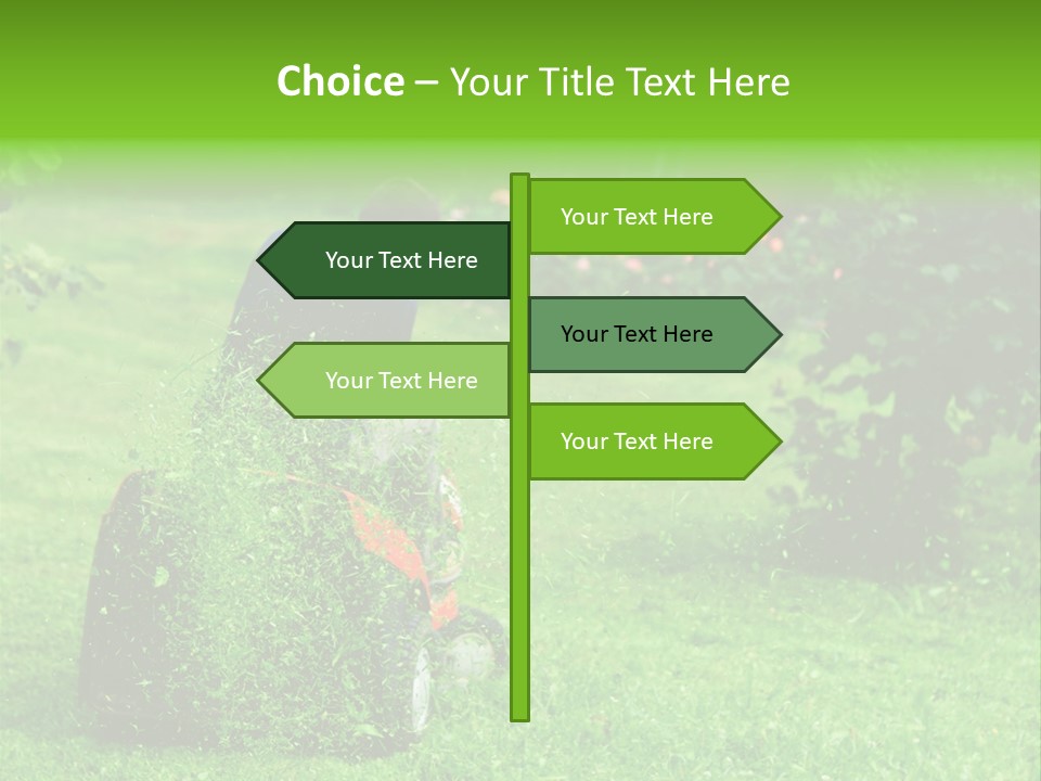 Mowing Cutter Red PowerPoint Template