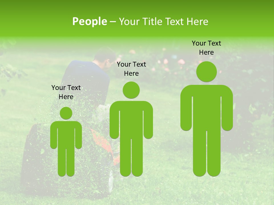 Mowing Cutter Red PowerPoint Template