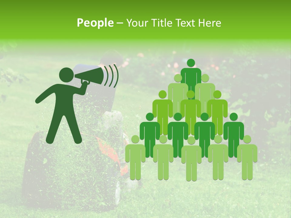 Mowing Cutter Red PowerPoint Template