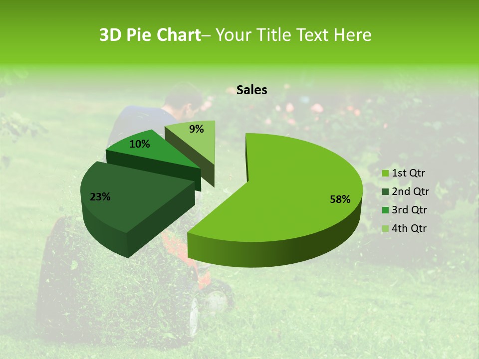 Mowing Cutter Red PowerPoint Template