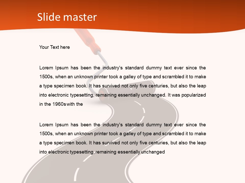 Bend Brush Blank PowerPoint Template