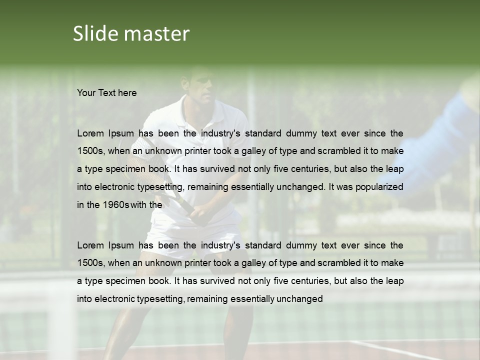 Health Lifestyle Green PowerPoint Template