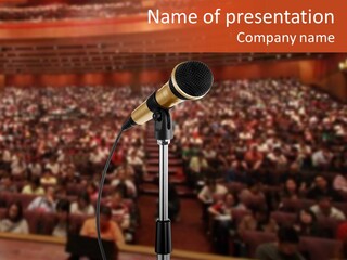 Event Lecturer Seat PowerPoint Template