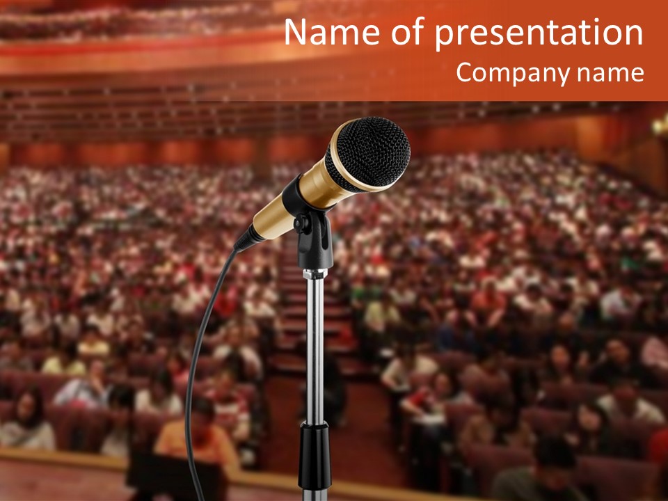 Event Lecturer Seat PowerPoint Template