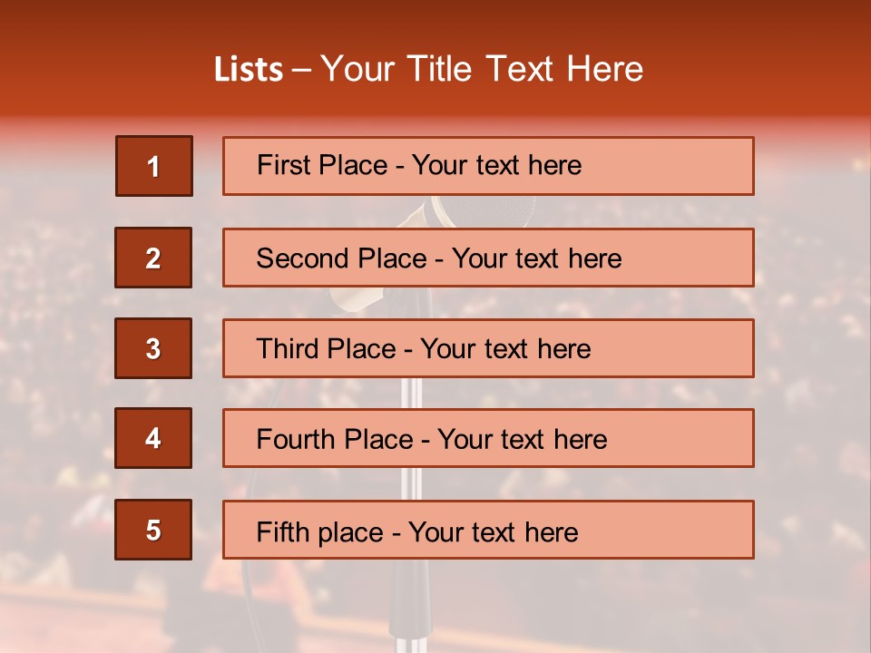 Event Lecturer Seat PowerPoint Template