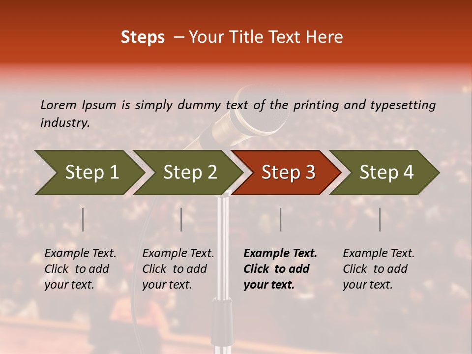 Event Lecturer Seat PowerPoint Template
