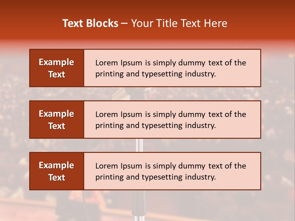 Event Lecturer Seat PowerPoint Template