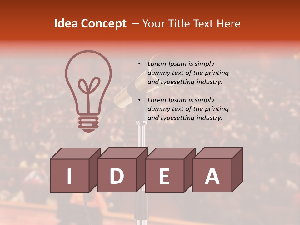 Event Lecturer Seat PowerPoint Template