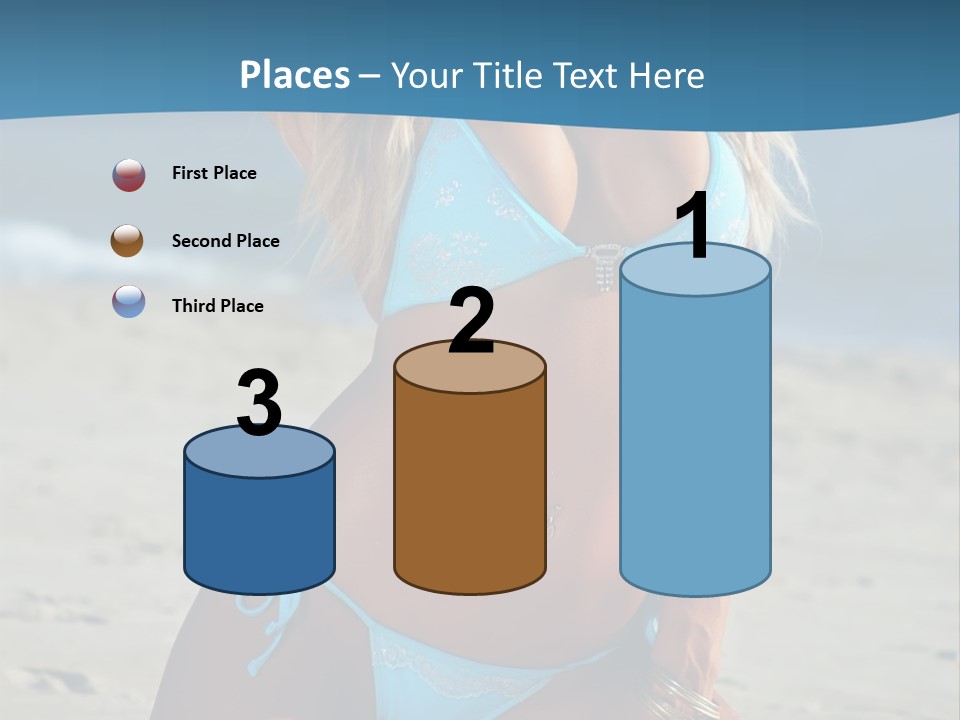 Swimwear Alluring Bare PowerPoint Template