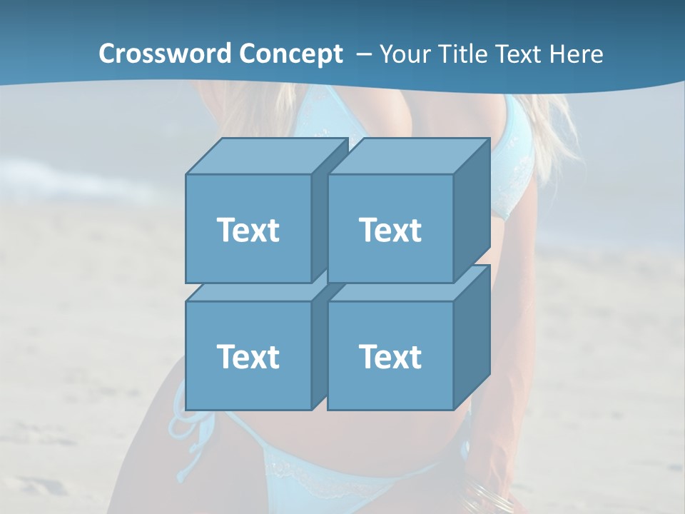 Swimwear Alluring Bare PowerPoint Template