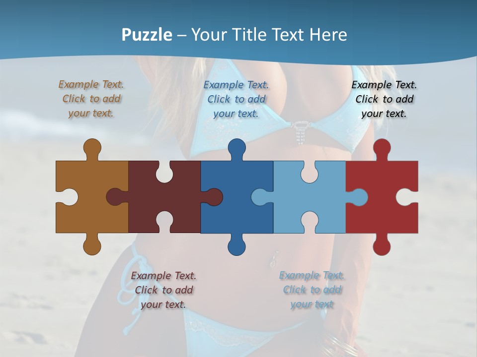 Swimwear Alluring Bare PowerPoint Template