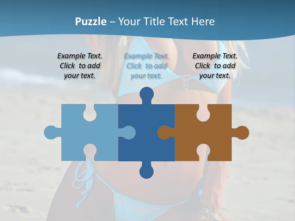 Swimwear Alluring Bare PowerPoint Template