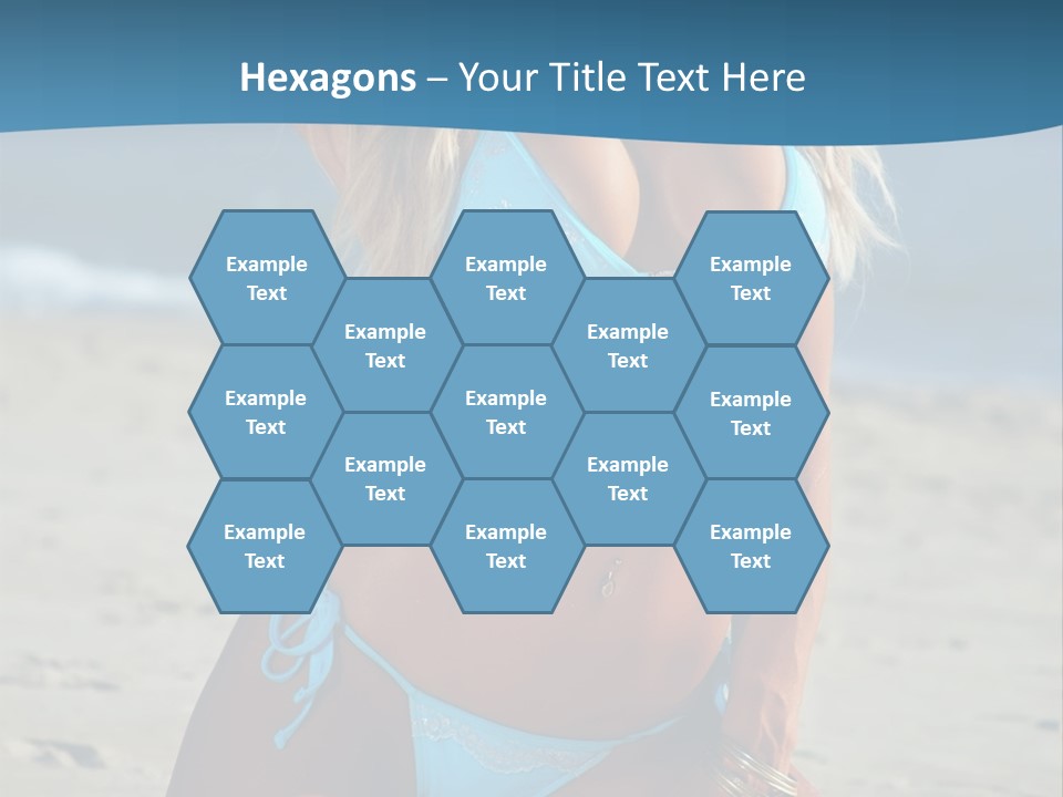 Swimwear Alluring Bare PowerPoint Template