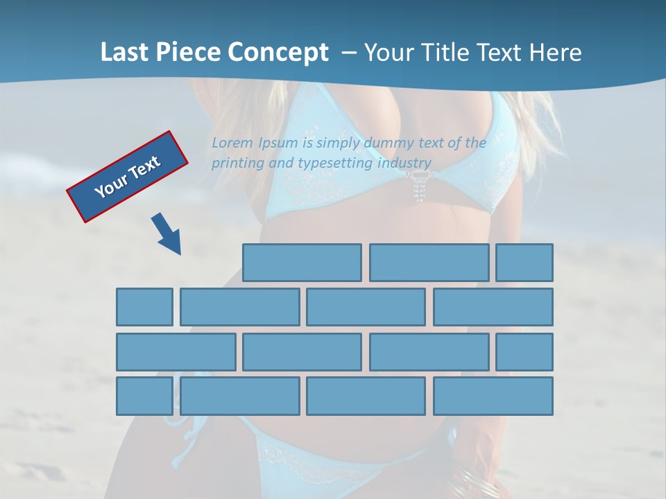 Swimwear Alluring Bare PowerPoint Template