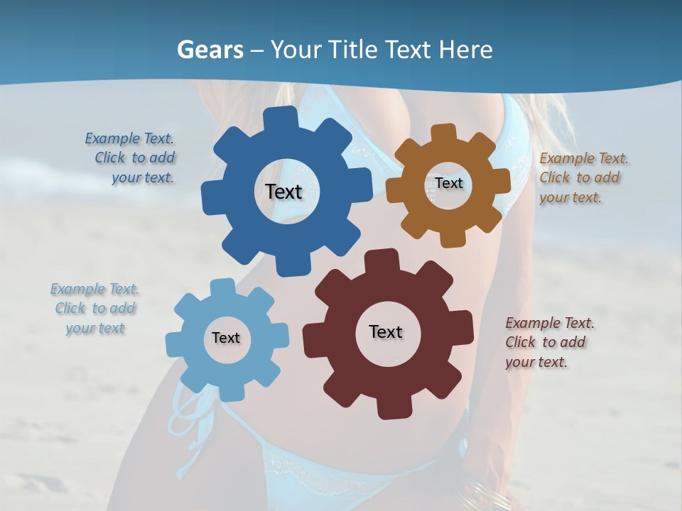 Swimwear Alluring Bare PowerPoint Template