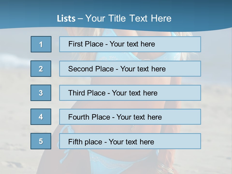 Swimwear Alluring Bare PowerPoint Template