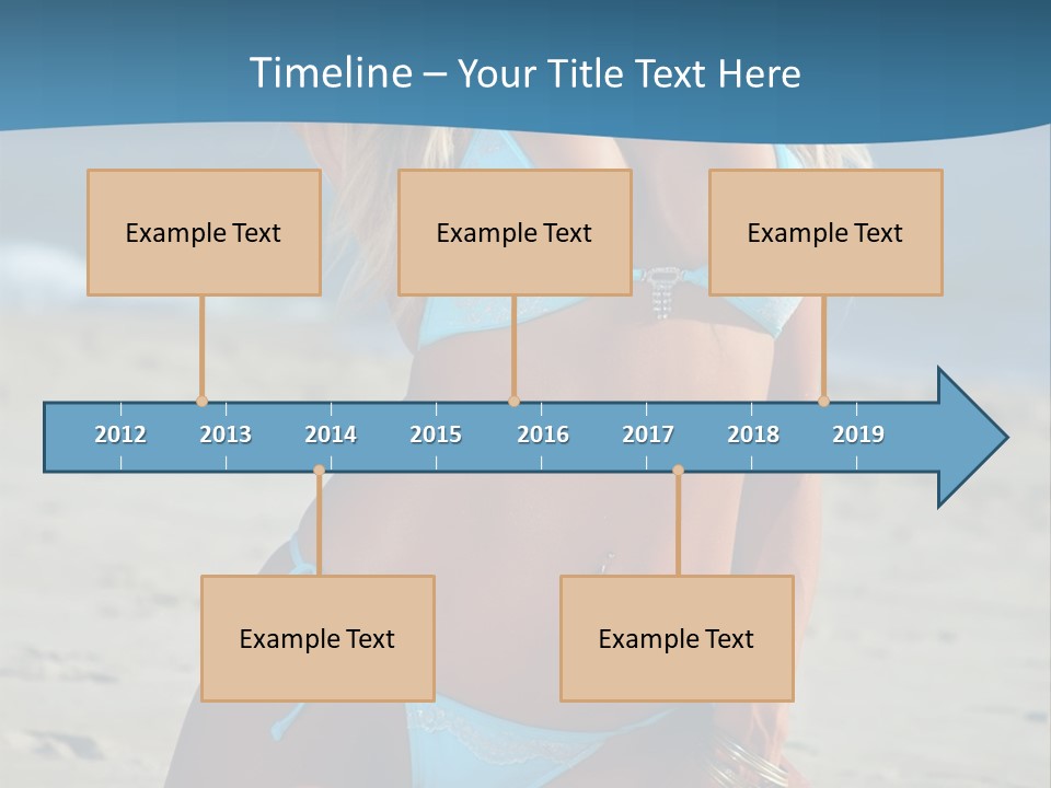 Swimwear Alluring Bare PowerPoint Template